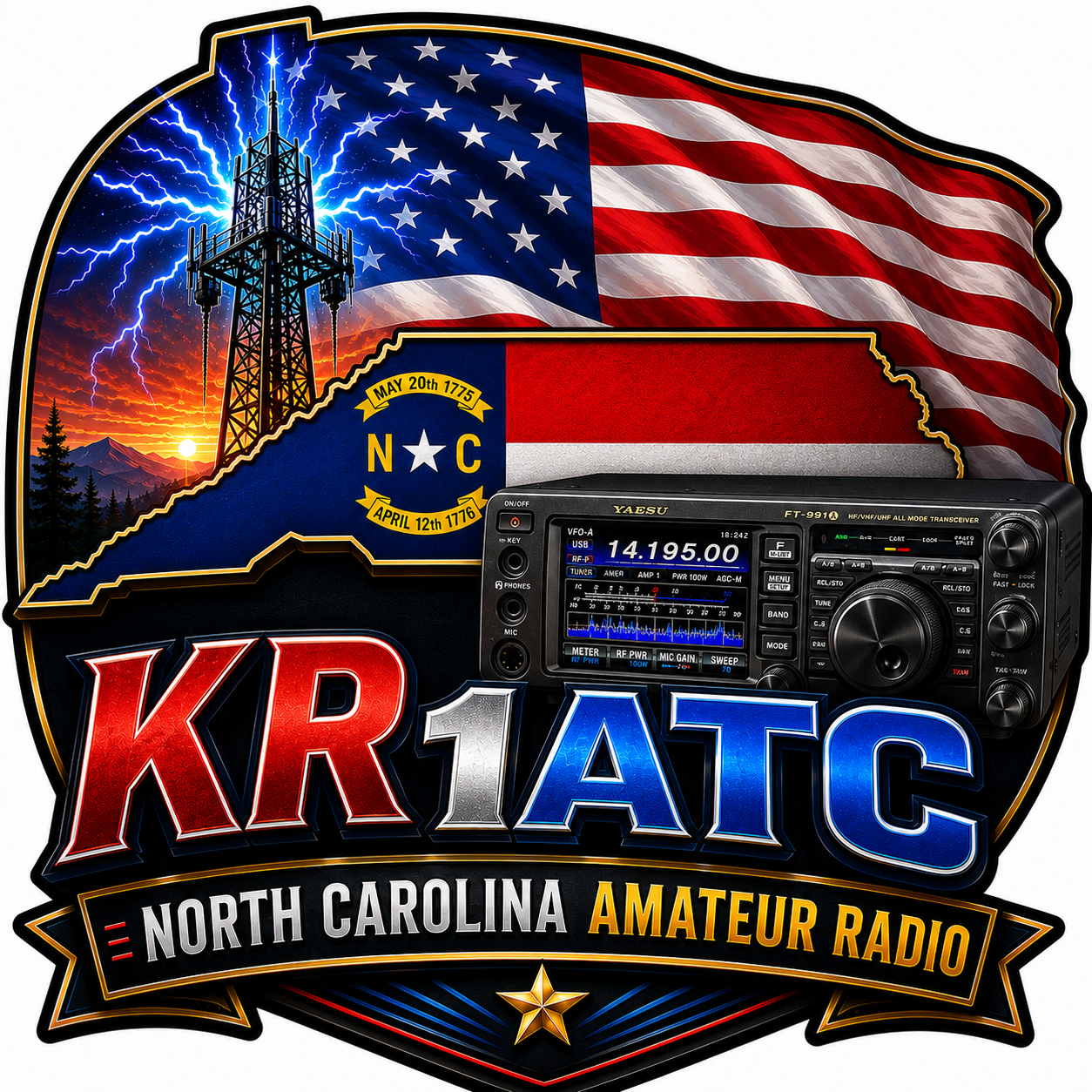 KR1ATC North Carolina Amateur Radio crest